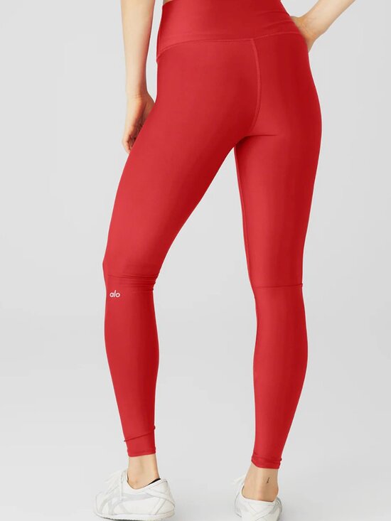 Alo Yoga Highwaist Leggings in Red - Picture 2 of 6
